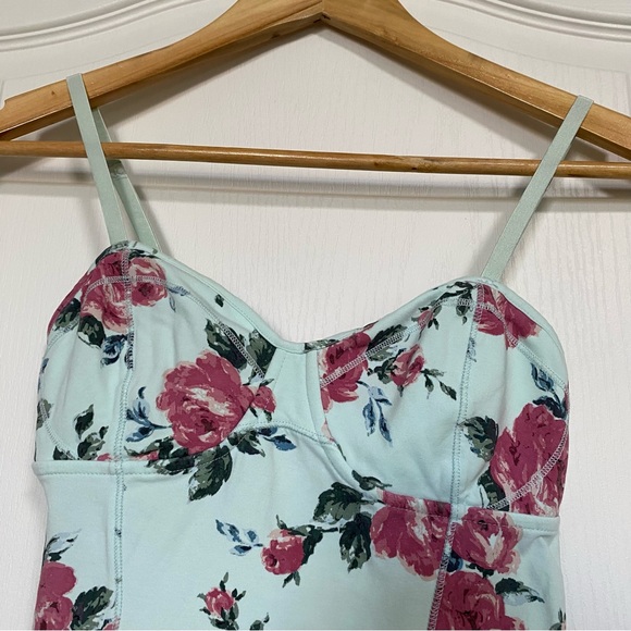 Aritzia Talula Green Bustier Floral Tank/Camisole Top Size S - Picture 2 of 9